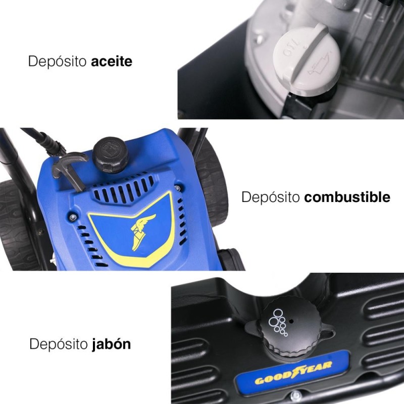 Hidrolimpiadora a Gasolina 4100W con Bomba Axial - Goodyear GY3000PW