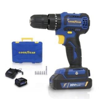 Taladro de Impacto 20V con Batería de Litio + Cargador - Goodyear GY1020LI