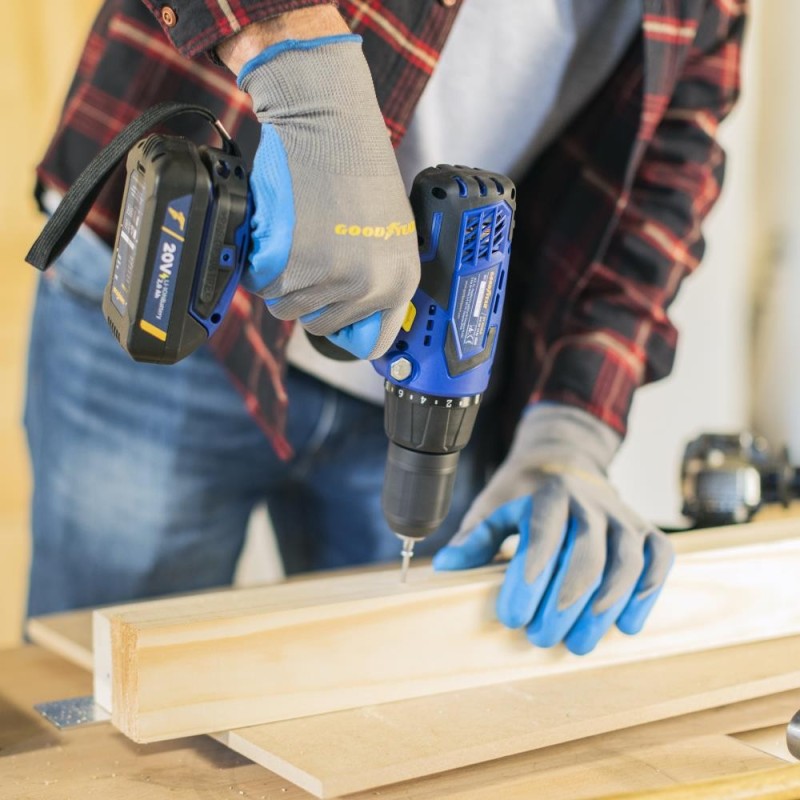 Taladro 20V con Batería de Litio + Cargador - Goodyear GY4520LD