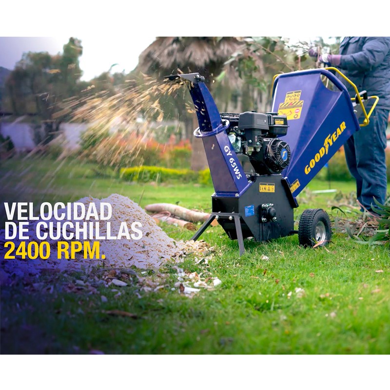 Biotrituradora de Ramas 6.5CV, Se envía montada y lista para usar - Goodyear GY14365 Biotrituradora de Ramas 6.5CV, Se envía montada y lista para usar - Goodyear GY14365