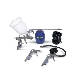 Compresor Eléctrico 2Hp 24L 8 bares 220V 50Hz con Kit Soplado 5Pcs - Goodyear GY2248CD5