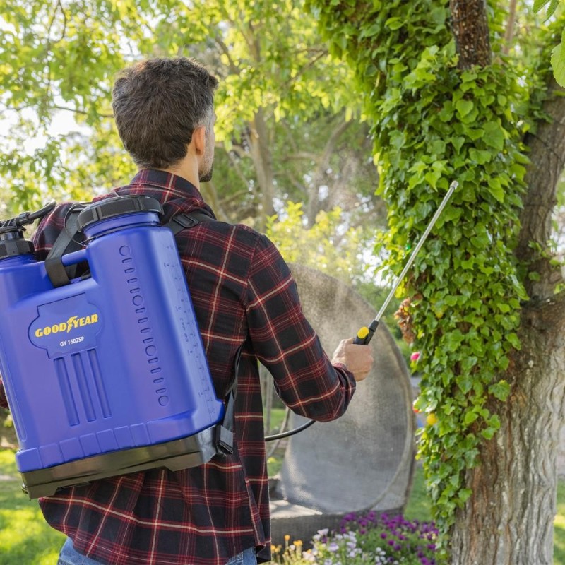 Pulverizador Mochila de Presión Retenida con Lanza de Metal - Goodyear GY1602SP Pulverizador Mochila de Presión Retenida con Lanza de Metal - Goodyear GY1602SP