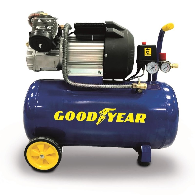 Compresor Eléctrico Goodyear GY351D 3HP 50l 10 bares Bicilíndrico