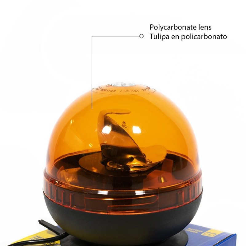 Faro Rotativo Halógeno para Tractores con Cable - Goodyear GY101WL Faro Rotativo Halógeno para Tractores con Cable - Goodyear GY101WL