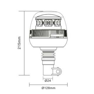 Rotativo Plus Tubular Flexible Led 12/24V - Goodyear GY203WL