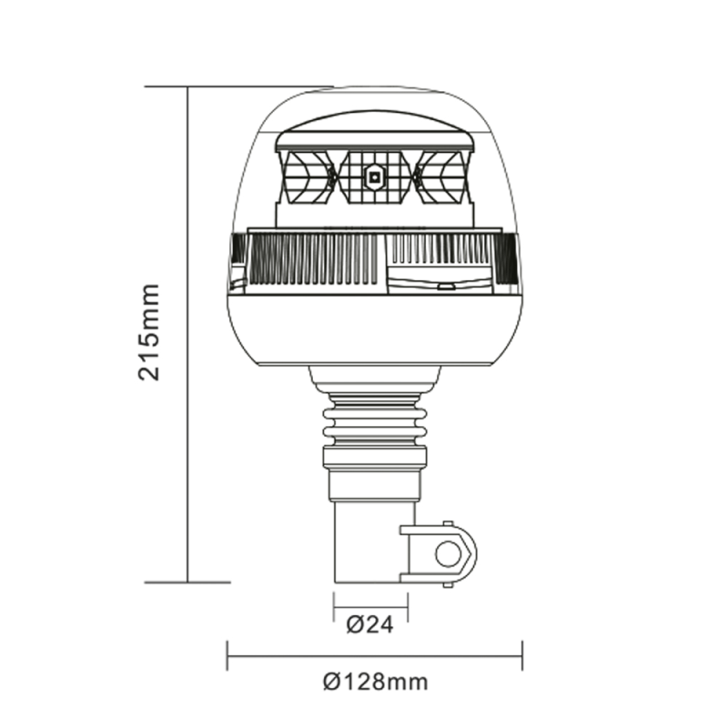Rotativo Plus Tubular Flexible Led 12/24V - Goodyear GY203WL