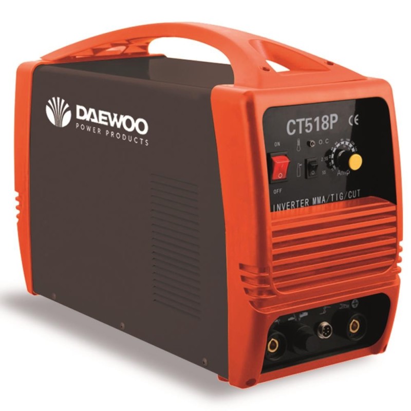 Soldador Inverter Tig/Mma-Plasma 3 Funciones 180A, Ciclo de Trabajo 60% - Daewoo DWCT518P